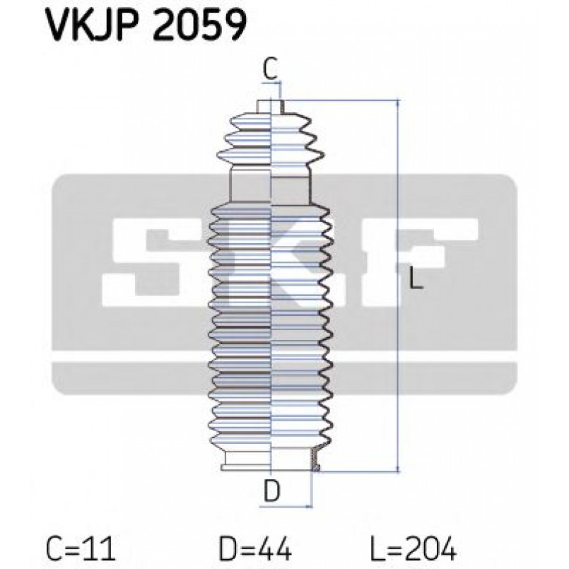 VKJP 2059 SKF - Пильовик привідного валу